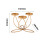 Iron 3-Cup Candle Holder – Gold Finish 3