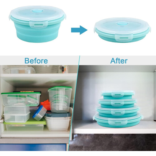 4-Piece Collapsible Food Storage Containers 2