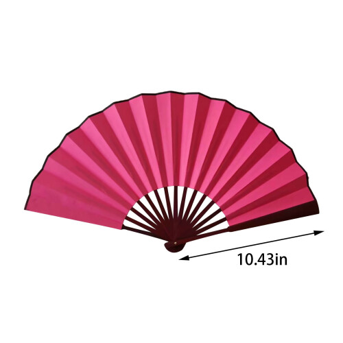 Traditionele houten vouwventilator – rood, 1 stuk 2