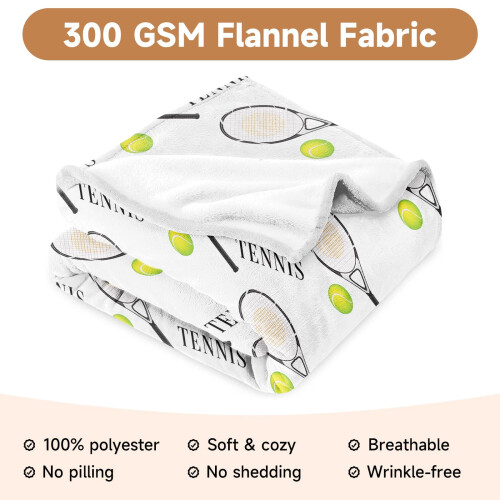 Tennis Throw Blanket Microfleece 40x50in 1