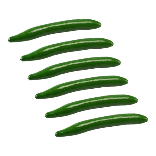 Set de 6 modele artificiale de castraveți din spumă verde