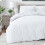 King Duvet Cover Midnight Blue White 1800 Thread Count 1
