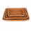 Rectangular Poly Wicker Bread Basket Brown 8.7x6.7x2 in 4