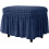 Seersucker Footstool Cover with Skirt – Rectangle, 1