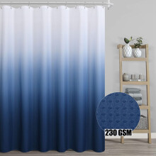 Blue Polyester Shower Curtain 72 x 84 in
