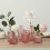 6 Embossed Vintage Glass Bud Vases 1