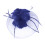 Women's Navy Flower Feather Fascinator Hat 3