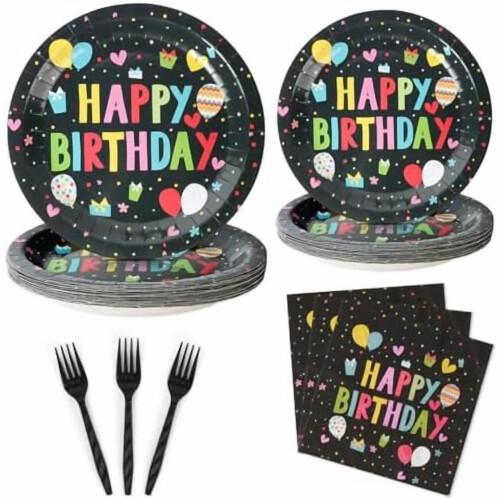 Happy Birthday Disposable Party Set – 100 pcs