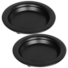 Black Iron Pillar Candle Holder Tray Set of 2