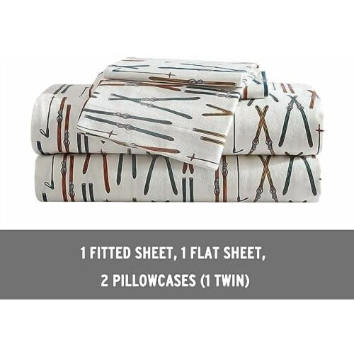 100% Cotton Flannel Twin XL Sheet Set 1