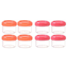 35ml Clear Plastic Storage Jars with Airtight Lids (8 Pack)