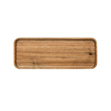 Bandeja rectangular de madera de nogal de 30x20 cm.