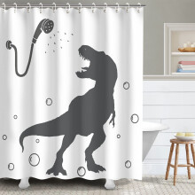 Dinosaur Shower Curtain 72 x 84 in with 12 Hooks