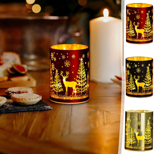 Conjunto de 3 velas LED perfumadas e aquecedor de cera sem chama.