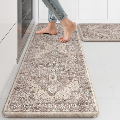 Boho Kitchen Mat Set 17x47 + 17x29 in