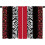 Leopard Print Kitchen Curtains Red Black 27.5x36 in 4