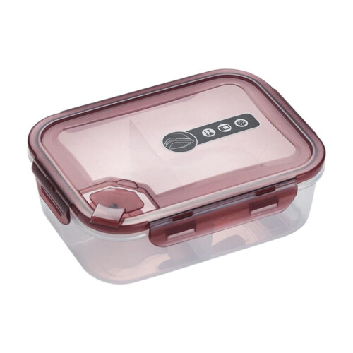 3-Compartment Microwave-Safe Plastic Lunch Box
