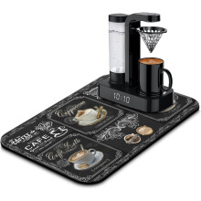 Koffiebarmat 19x12 inch, absorberende antislipmat voor op het aanrecht.