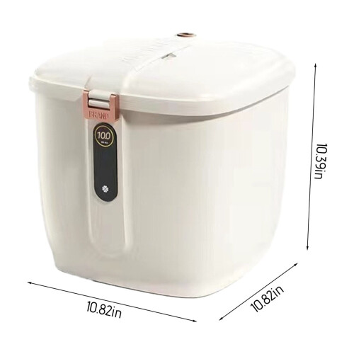 Airtight Rice Dispenser Container White 27.5 cm 2
