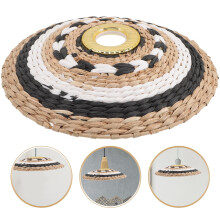 Black Woven Paper Twine Lamp Shade 30x30x6cm