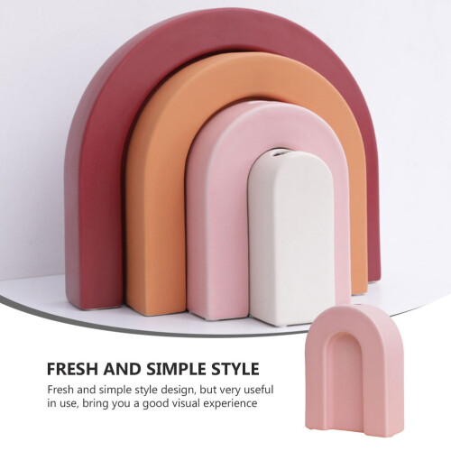 Pink Ceramic Table Vase 20 x 15 x 5 cm 2