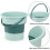 Secchio rotondo pieghevole in plastica con manico – 8,7x8,7x 4
