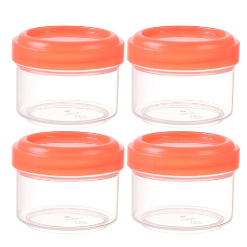 35ml Clear Plastic Storage Jars with Airtight Lids (8 Pack) 1