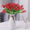 10pcs Pink Artificial Tulips with Flexible Stems 3