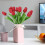 10pcs Pink Artificial Tulips with Flexible Stems 4