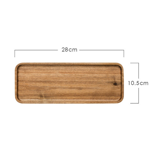 Bandeja rectangular de madera de nogal de 30x20 cm. 1