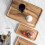 Bandeja rectangular de madera de nogal de 30x20 cm. 4