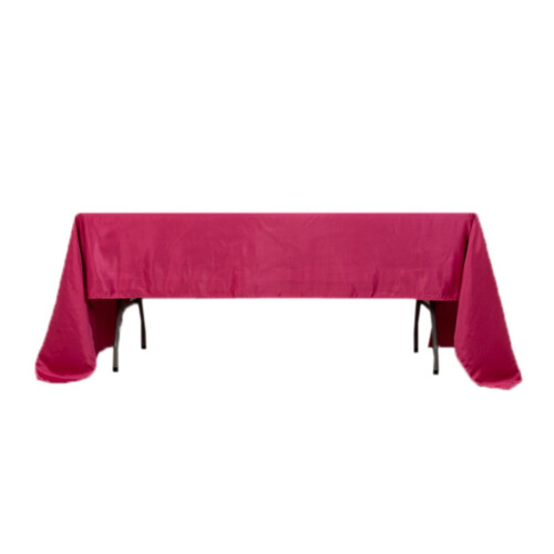 Fuchsia Lamour Satin Rectangular Tablecloth 60 x 126 in 2