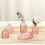 6 Embossed Vintage Glass Bud Vases 2