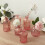 6 Embossed Vintage Glass Bud Vases 5