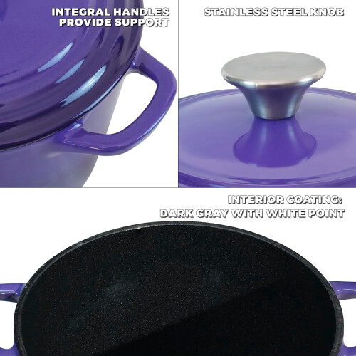 2.8 Qt Enameled Cast Iron Dutch Oven with Lid 1