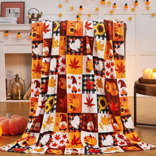 Halloween-Kürbis-Flanelldecke, 100 x 75 cm 1