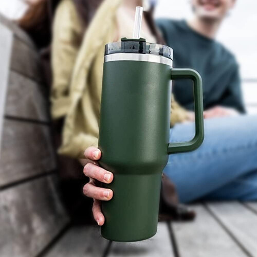Återanvändbara sugrör av plast för dricksglas – 6-pack + borste 1