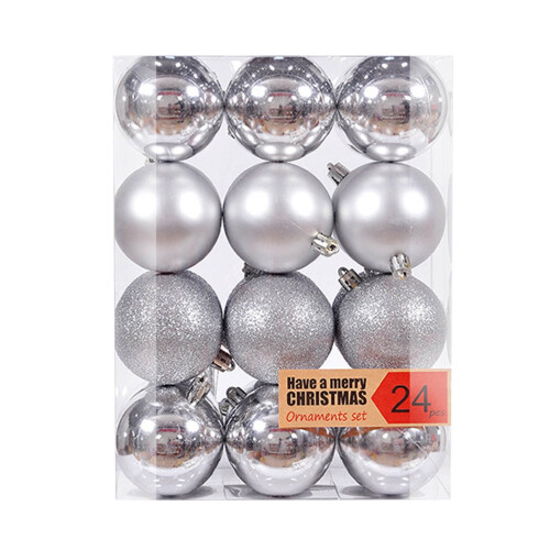 Ozmmyan Christmas Ball Ornaments Silver 6 cm 1
