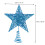 Christmas Tree Topper Blue Glitter Star 20cm 5