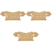 3Pcs Pipa Bridge Tailpiece Bamboo Accessory Handmade Light Brown