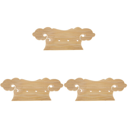 3Pcs Durable Bamboo Pipa Bridge Tailpiece Handmade Replacement Part 2