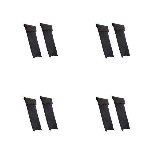 8Pcs Bbq Tool Storage Pouch Black Oxford Cloth Portable Tool Holder