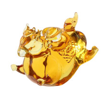 Glass Horse Statues Realistic Animal Art Figurines-Gold