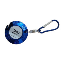 Retractable 2M Mini Tape Measure ABS Case With Keychain-Blue