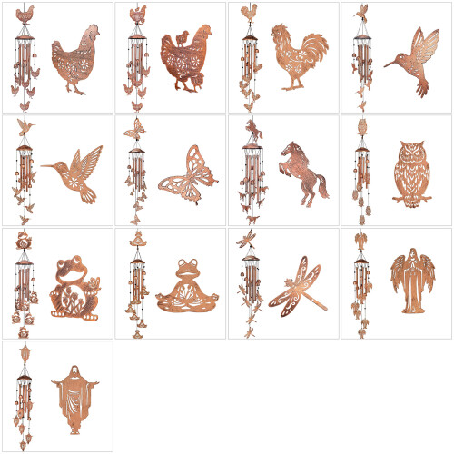 Western Decoration Rusty Animal Wind Chime-Owl 28 models 1