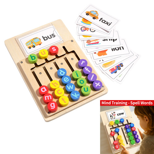 Children Wooden Letter Learning Toy Including Removable 1