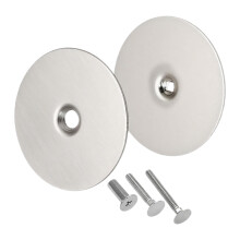2lots Stainless Steel Door Plate Covers Prevent Rotates-Silver