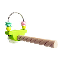 Parrots Bird Training Play Stand Pet Bird Toy-Green Twist stick
