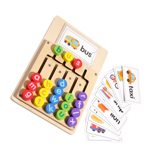 Children Wooden Letter Learning Toy Including Removable