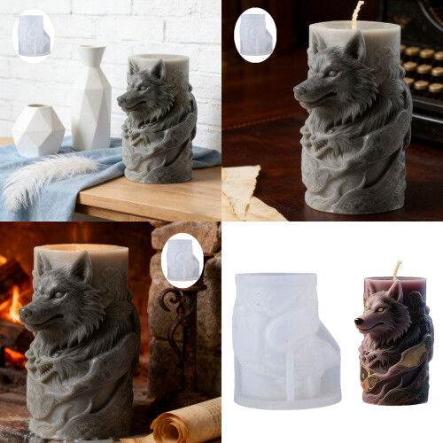 Detailed Wolf relieved Silicone Mould Suitable For Handcraft 1